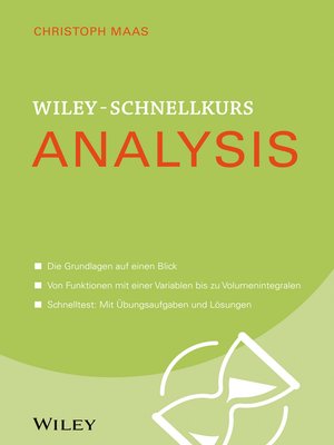 cover image of Wiley-Schnellkurs Analysis